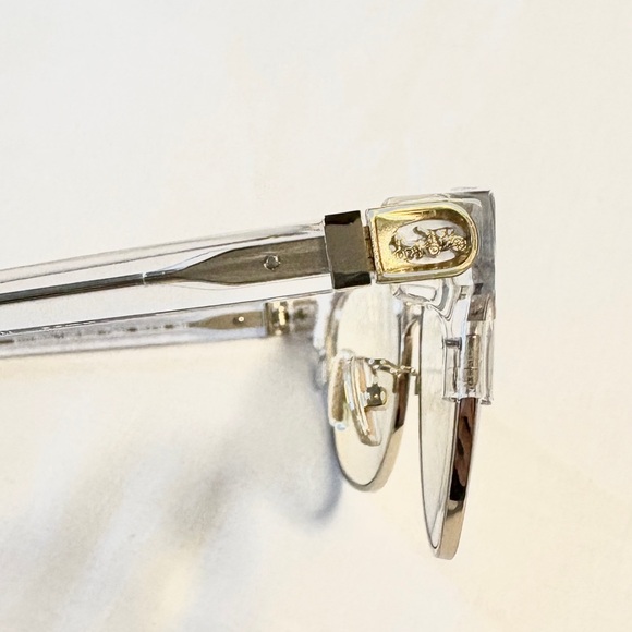 Coach HC6195 5111 Shinny Light Gold/Clear Stagecoach Emblem Eyeglasses 53-19-140 - Picture 10 of 10
